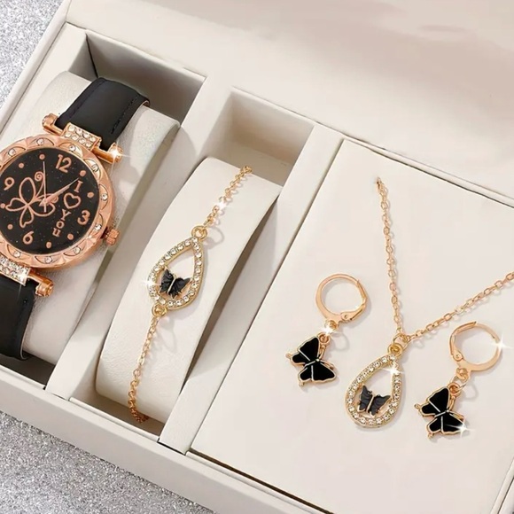 5pcs Exquisite Butterfly Luxury Quartz Watches for Women - Picture 1 of 4